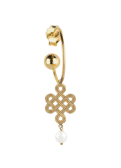 Orecchino Hoop Infinito Perla - Lebole Maison