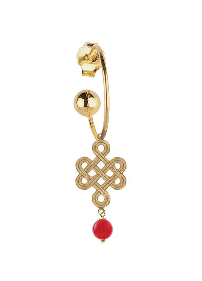 Orecchino Hoop Infinito Rubino - Lebole Maison