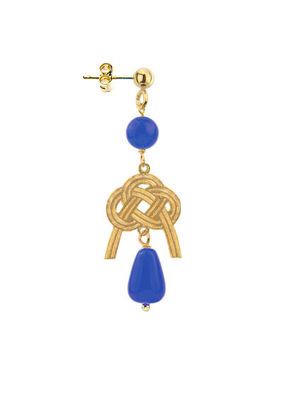 Mini Blue Knot Earring - Lebole Maison