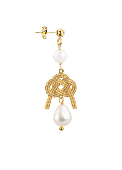 Orecchino Nodo Mini Perla - Lebole Maison