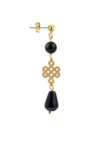 Orecchino Infinito Mini Nero - Lebole Maison