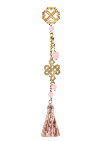 Orecchino Infinito Ciuffo Lungo Rosa - Lebole Maison