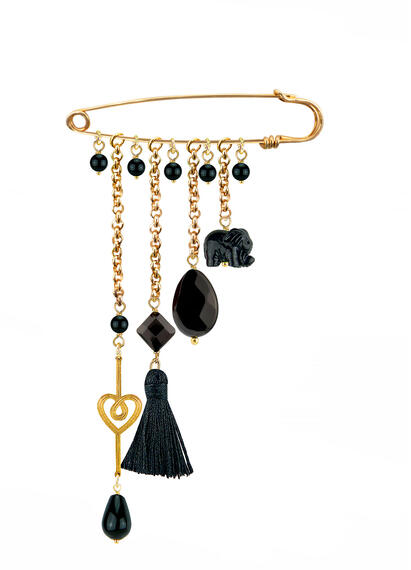 Spilla Cuore Nero - Lebole Maison