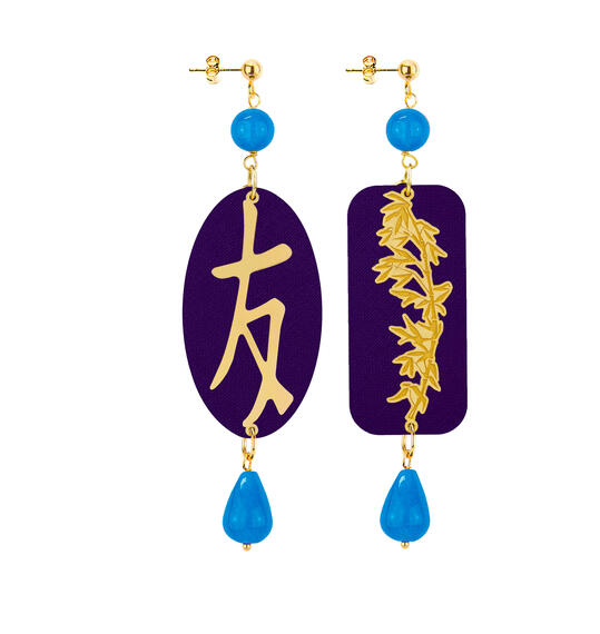 Orecchini Amicizia Azzurro - Lebole Maison