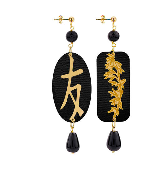 Orecchini Amicizia Nero - Lebole Maison