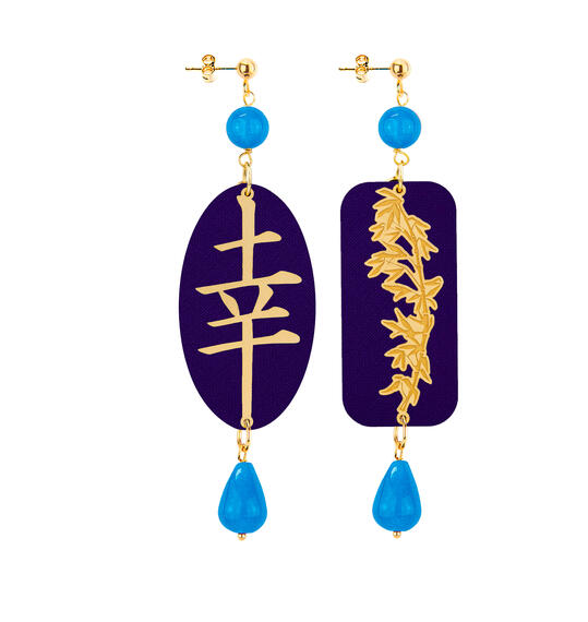 Orecchini Fortuna Azzurro - Lebole Maison