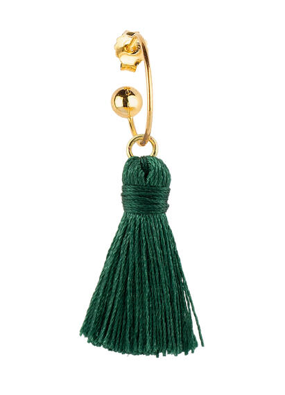 Orecchino Hoop Nappa Verde - Lebole Maison