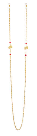 Catena Per Occhiali Palma Ottone Rubino - Lebole Maison