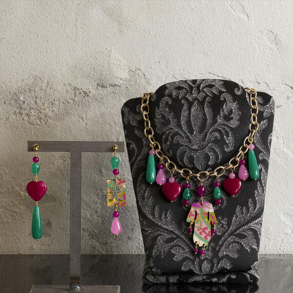 Choker Set Only Me Fuchsia - Lebole Maison