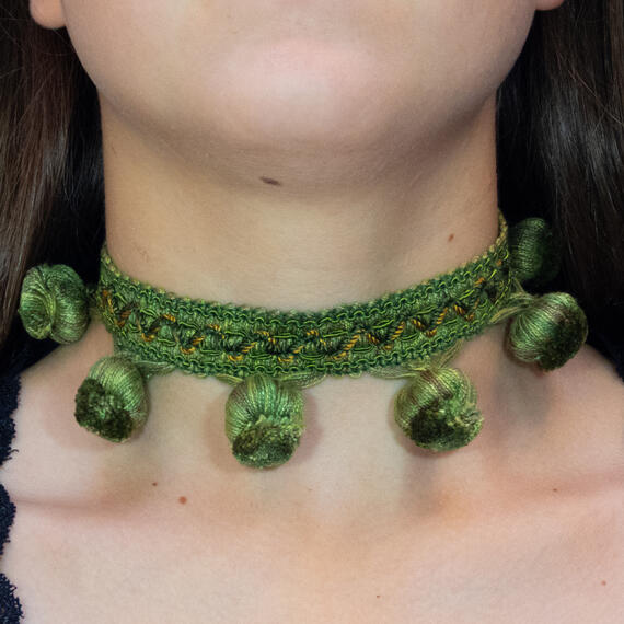 Choker Passamaneria Nappe Verde - Lebole Maison