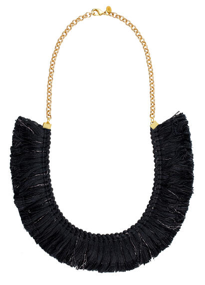 Collana Passamaneria Frange Nero - Lebole Maison