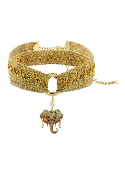 Choker Passamaneria Elefante Mini Perla - Lebole Maison