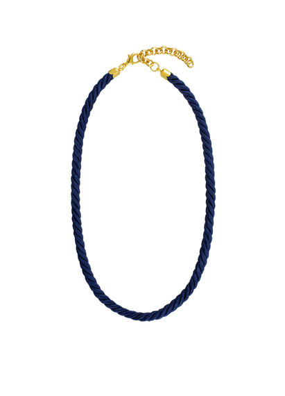 Collana Passamaneria Cordoncino Blu - Lebole Maison