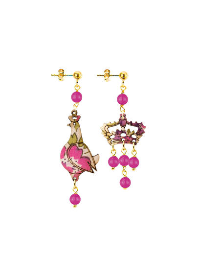 Regalina Mini Fuchsia Earrings - Lebole Maison
