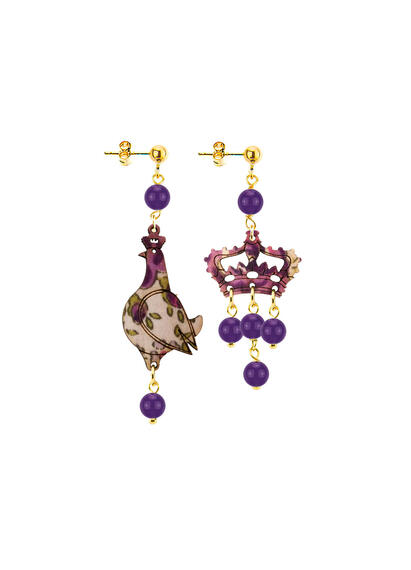 Regalina Mini Olive Green Earrings - Lebole Maison