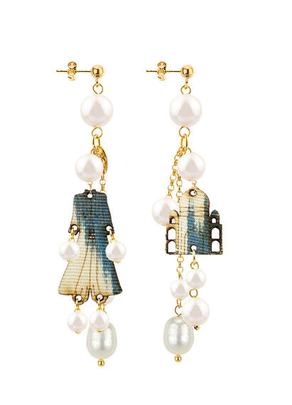 Architecture Earrings Short Tuft Pearl - Lebole Maison