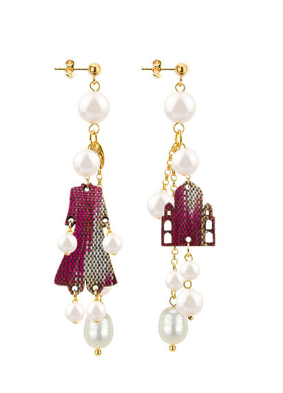 Architecture Earrings Short Tuft Pearl - Lebole Maison