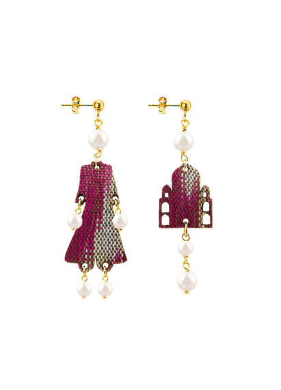 Mini Pearl Architecture Earrings - Lebole Maison