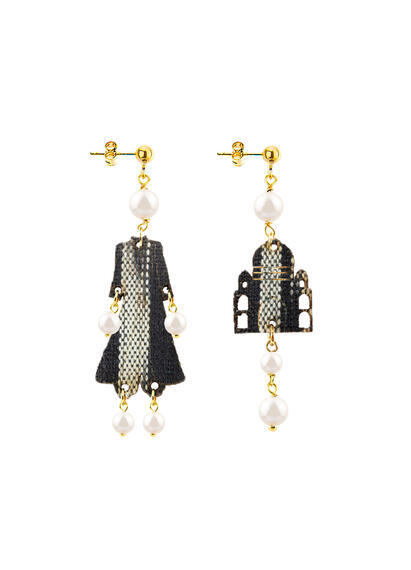 Mini Pearl Architecture Earrings - Lebole Maison