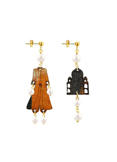 Mini Pearl Architecture Earrings - Lebole Maison