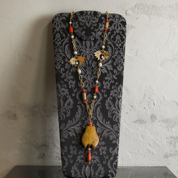 Collana Solo Io Hasu Marrone Chiaro - Lebole Maison