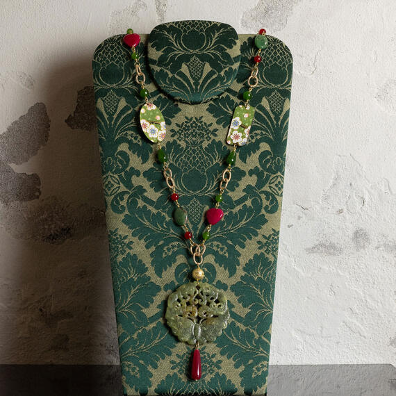 Collana Solo Io Fiori Verde - Lebole Maison