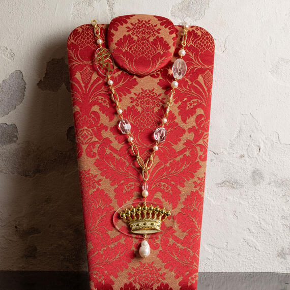 Only Me Kanji Love Plexi Crown Necklace - Lebole Maison