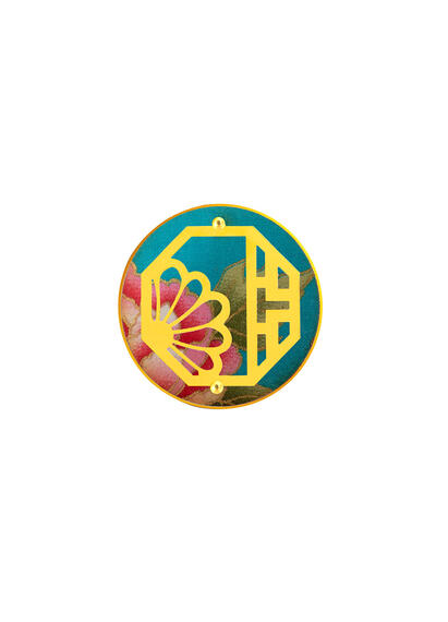 Spilla Fiore Blu - Lebole Maison