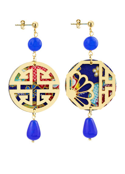 Orecchini Fu Mini Blu - Lebole Maison