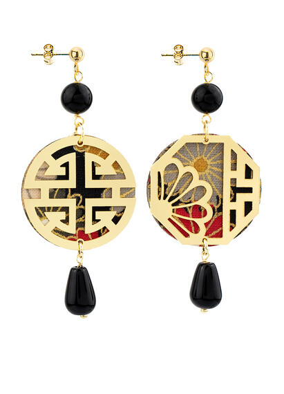 Orecchini Fu Mini Nero - Lebole Maison