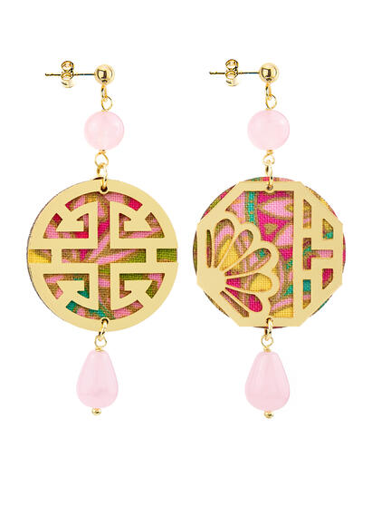 Orecchini Fu Mini Rosa - Lebole Maison