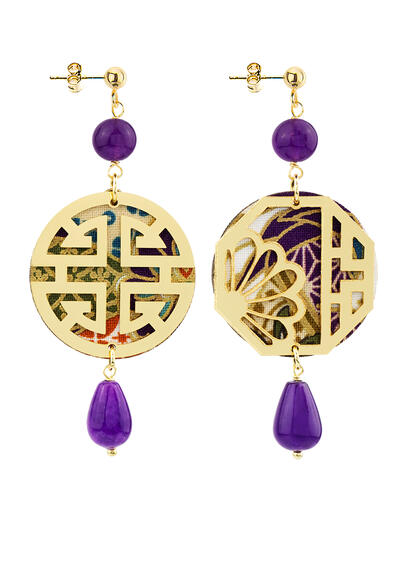 Orecchini Fu Mini Viola - Lebole Maison