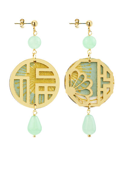 Orecchini Lu Mini Verde Giada - Lebole Maison