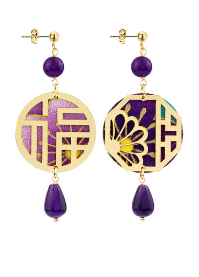 Orecchini Lu Mini Viola - Lebole Maison