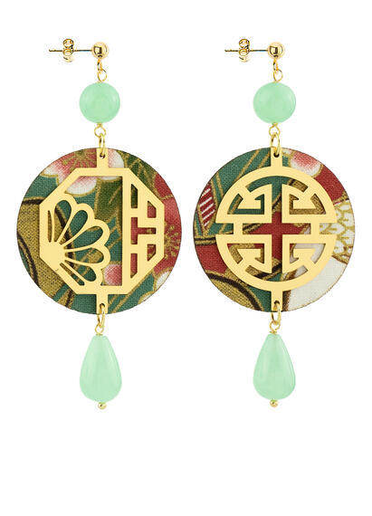 Orecchini Fu Verde Giada - Lebole Maison