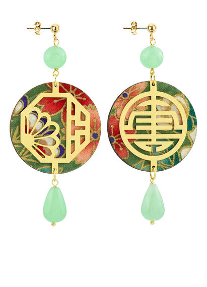 Orecchini Shou Verde Giada - Lebole Maison