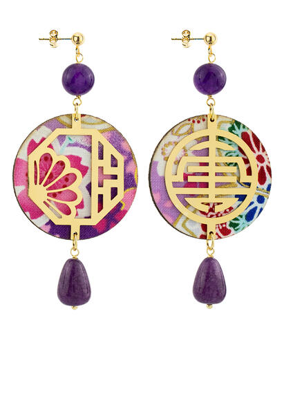 Orecchini Shou Viola - Lebole Maison