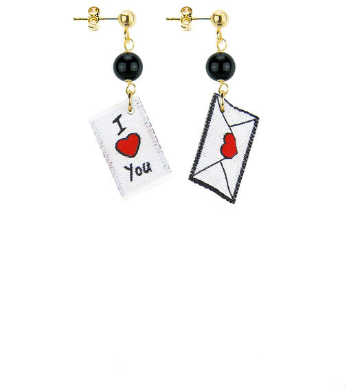 Orecchini The Shape Lettera Nero - Lebole Maison