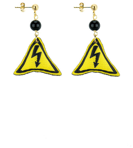 Orecchini The Shape Tensione Nero - Lebole Maison