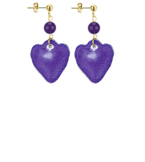 Orecchini The Shape Cuore Viola - Lebole Maison