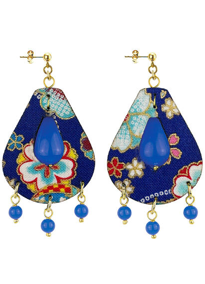 Orecchini Tan Mono Goccia Piccolo Blu - Lebole Maison