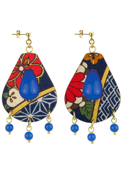Orecchini Tan Mono Goccia Piccolo Blu - Lebole Maison