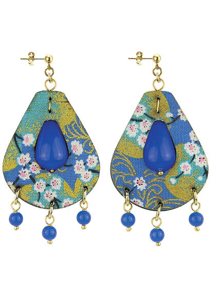 Orecchini Tan Mono Goccia Piccolo Blu - Lebole Maison