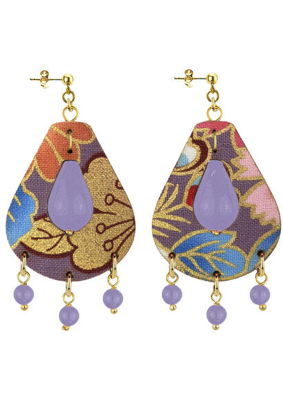 Orecchini Tanmono Goccia Piccoli Lilla - Lebole Maison