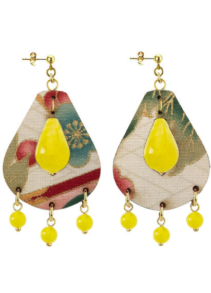 Orecchini Tanmono Goccia Piccoli Verde Acido - Lebole Maison