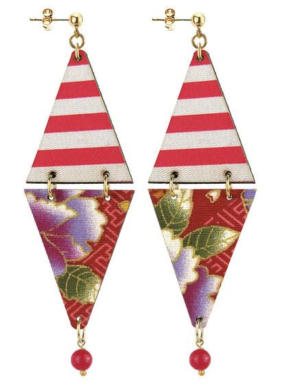 Orecchini Tan Mono Triangolo Rubino - Lebole Maison