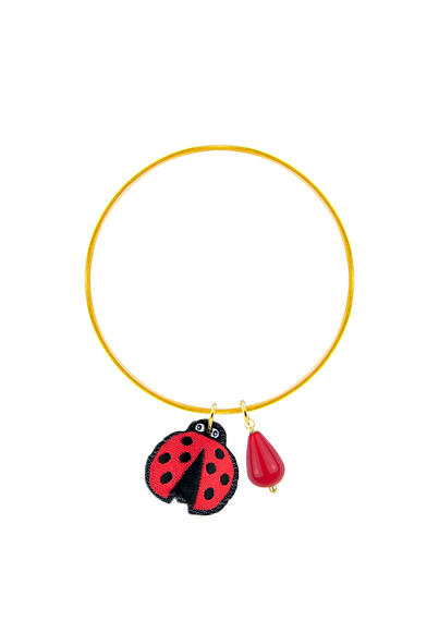 Bracciale Rigido Shape Coccinella Rubino - Lebole Maison