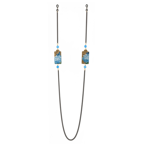 Blue Flower Glasses Chain - Lebole Maison