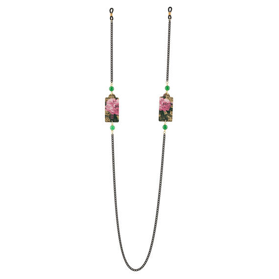 Green Flower Glasses Holder Chain - Lebole Maison