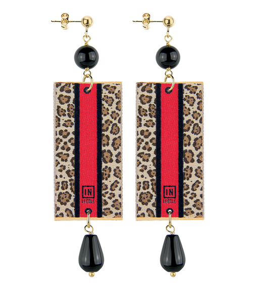 Earrings Paris Small Black - Lebole Maison
